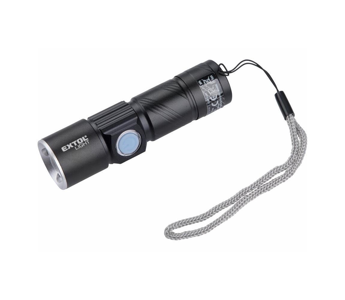 Extol - LED Latarka LED/3W/450 mAh/3,7V czarna