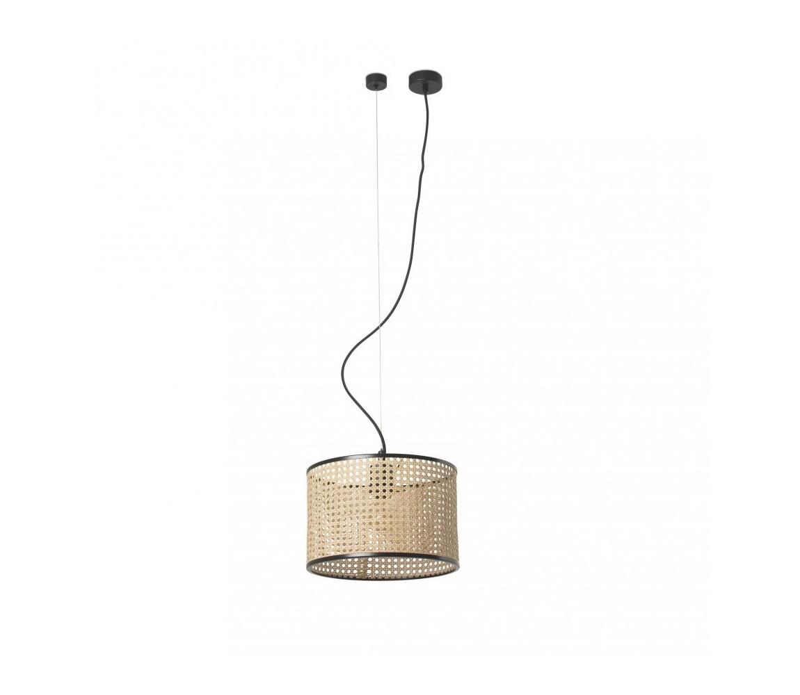 FARO 64314-48 - Żyrandol na lince MAMBO 1xE27/15W/230V rattan/czarny