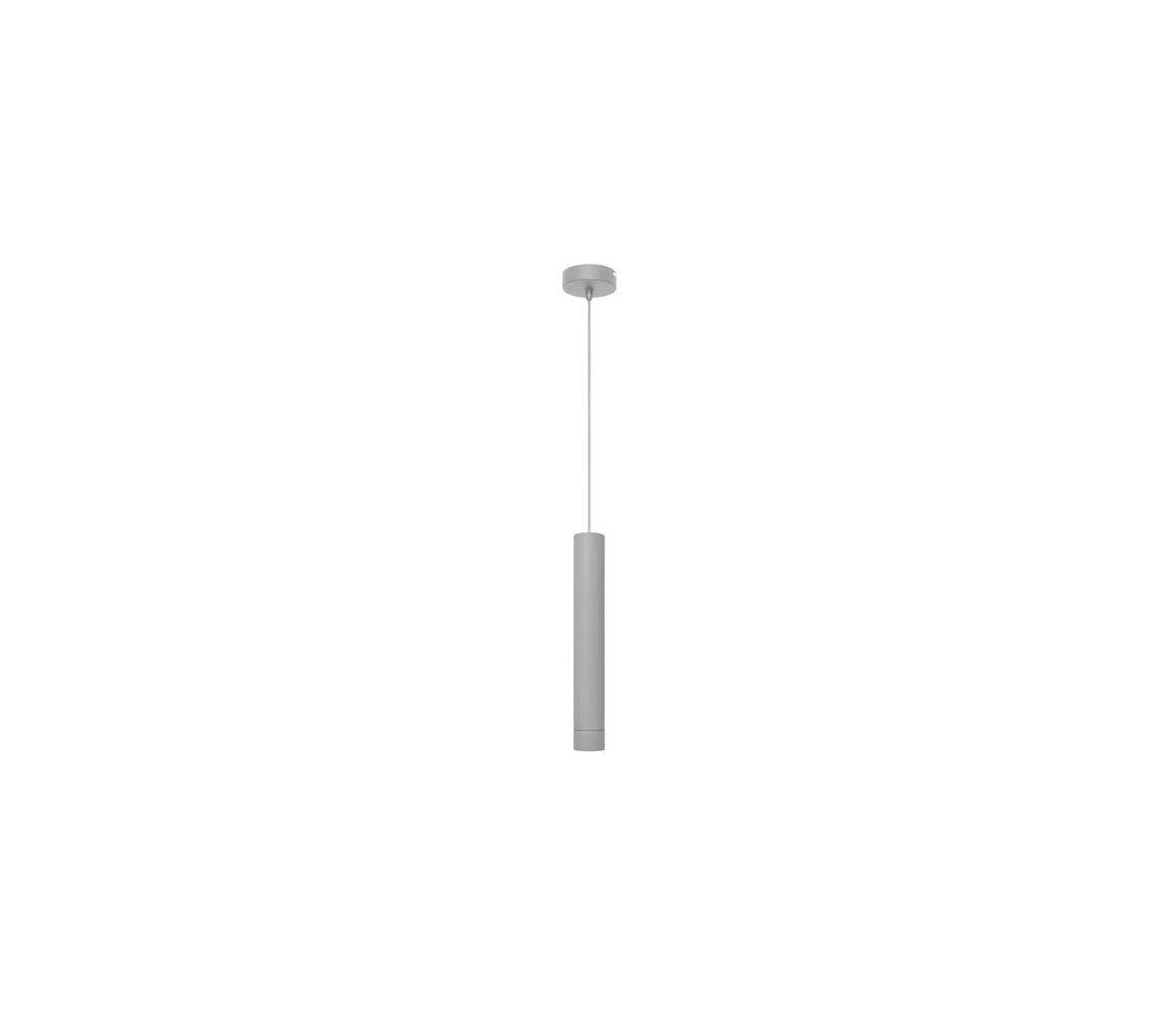LED Żyrandol na lince TUBA 1xGU10/4,8W/230V szary