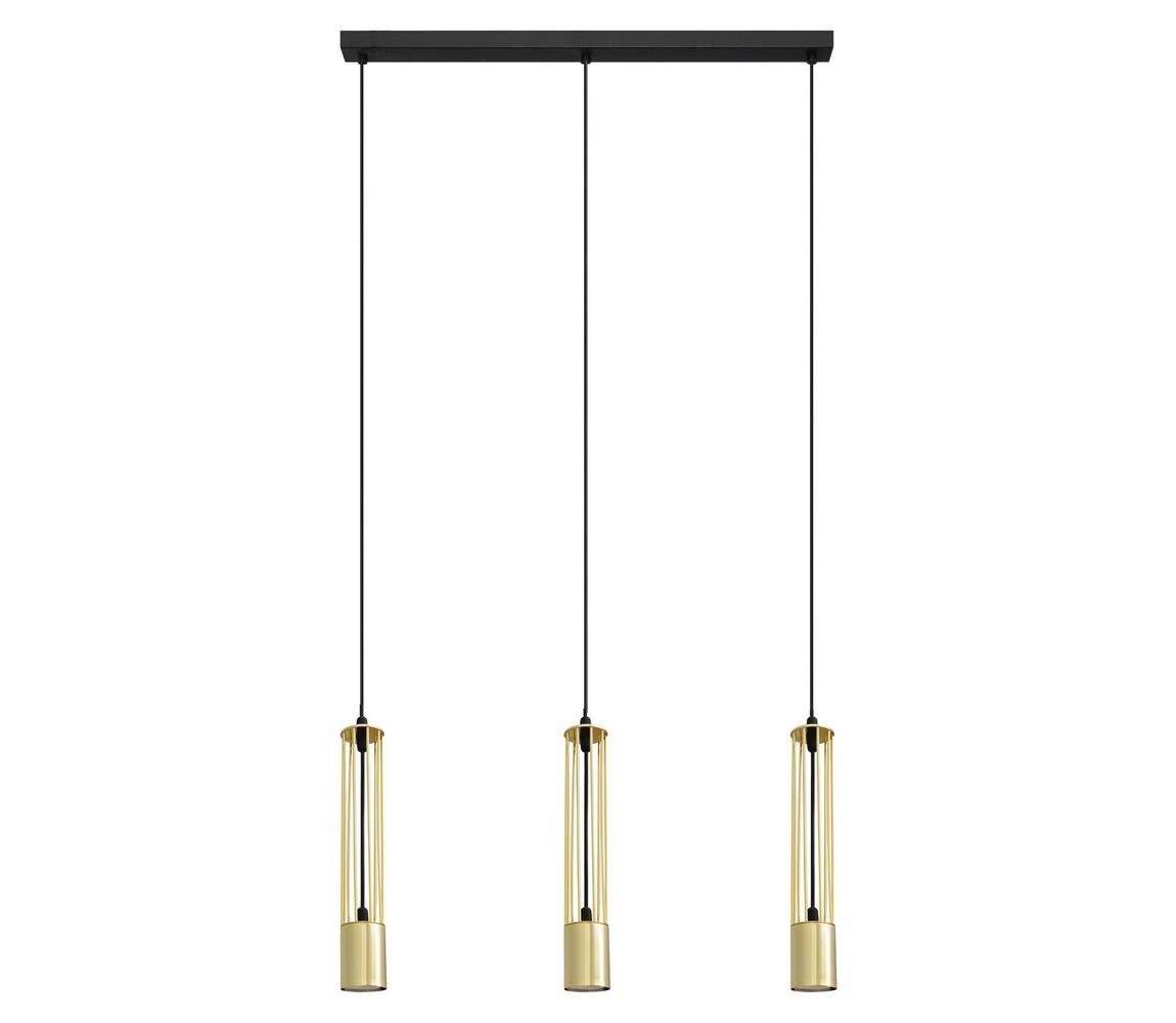 LED Żyrandol na lince BARS 3xGU10/4,8W/230V złoty