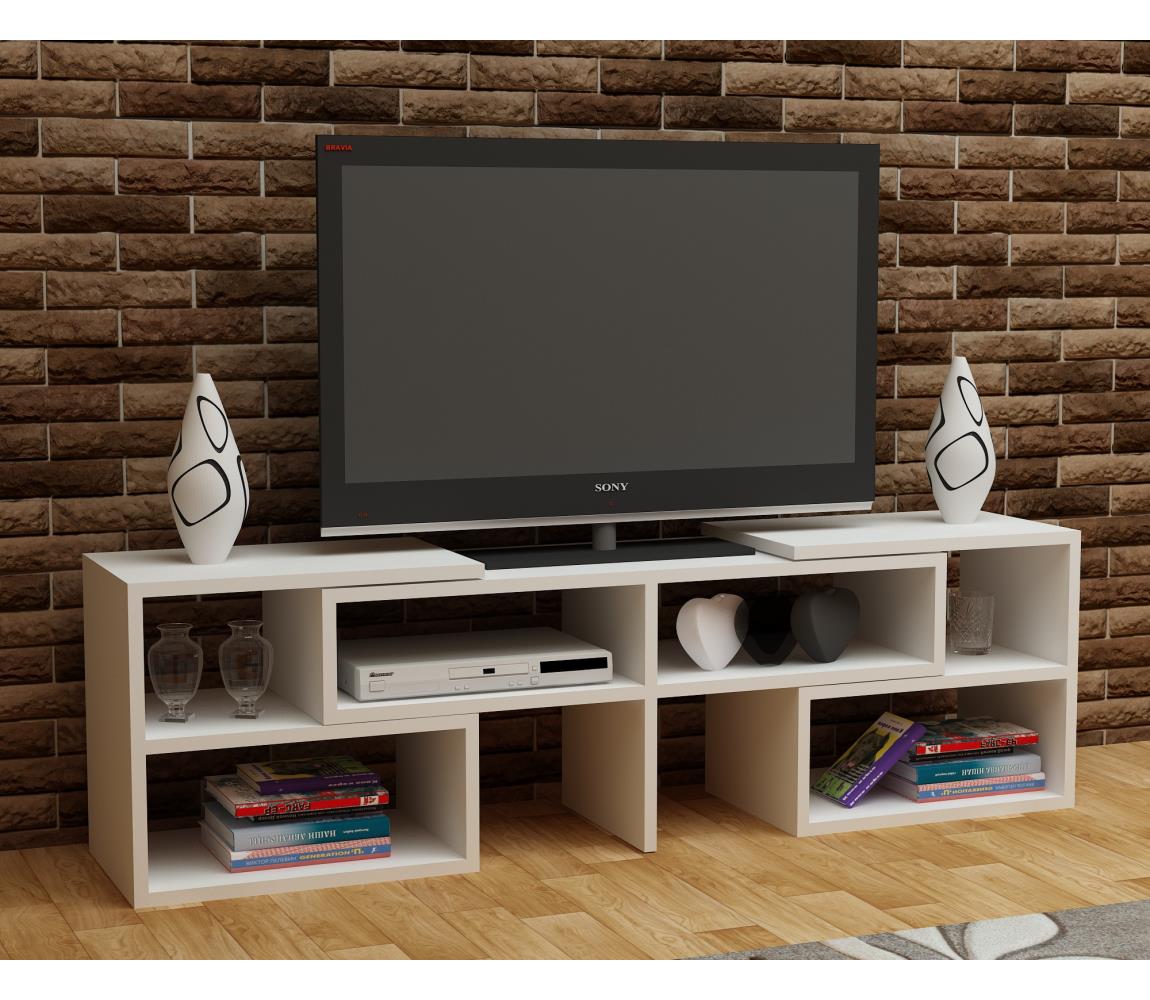 Stolik RTV CARE 40x136,8 cm biały