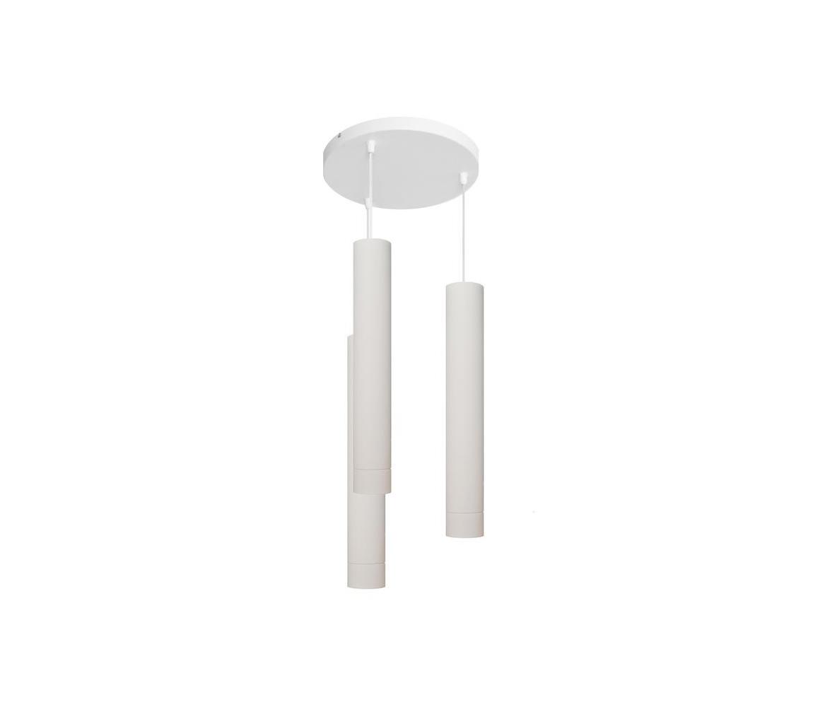 LED Żyrandol na lince TUBA 3xGU10/4,8W/230V biały