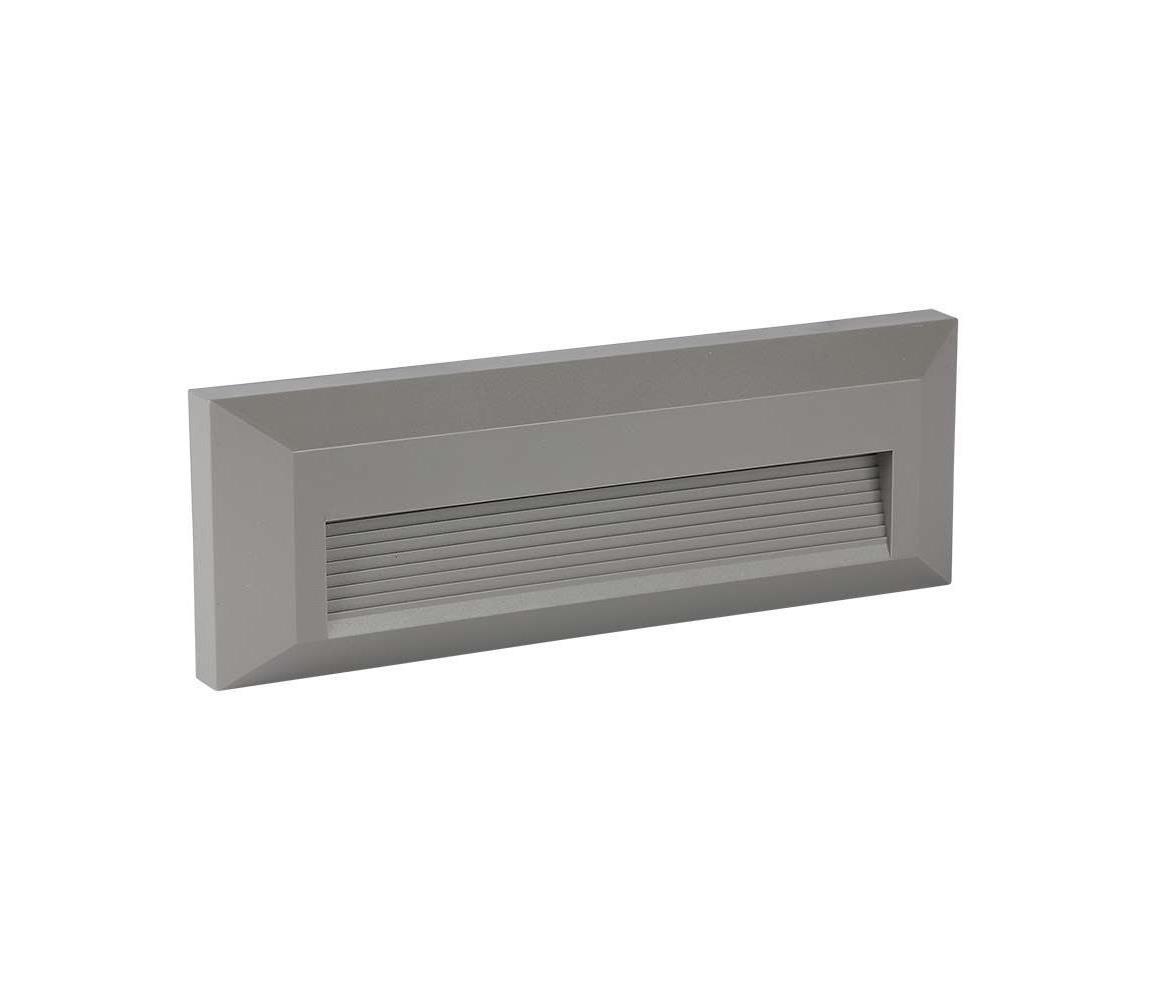 LED Zewnętrzne oświetlenie schodowe LED/3W/230V 4000K IP65 szary