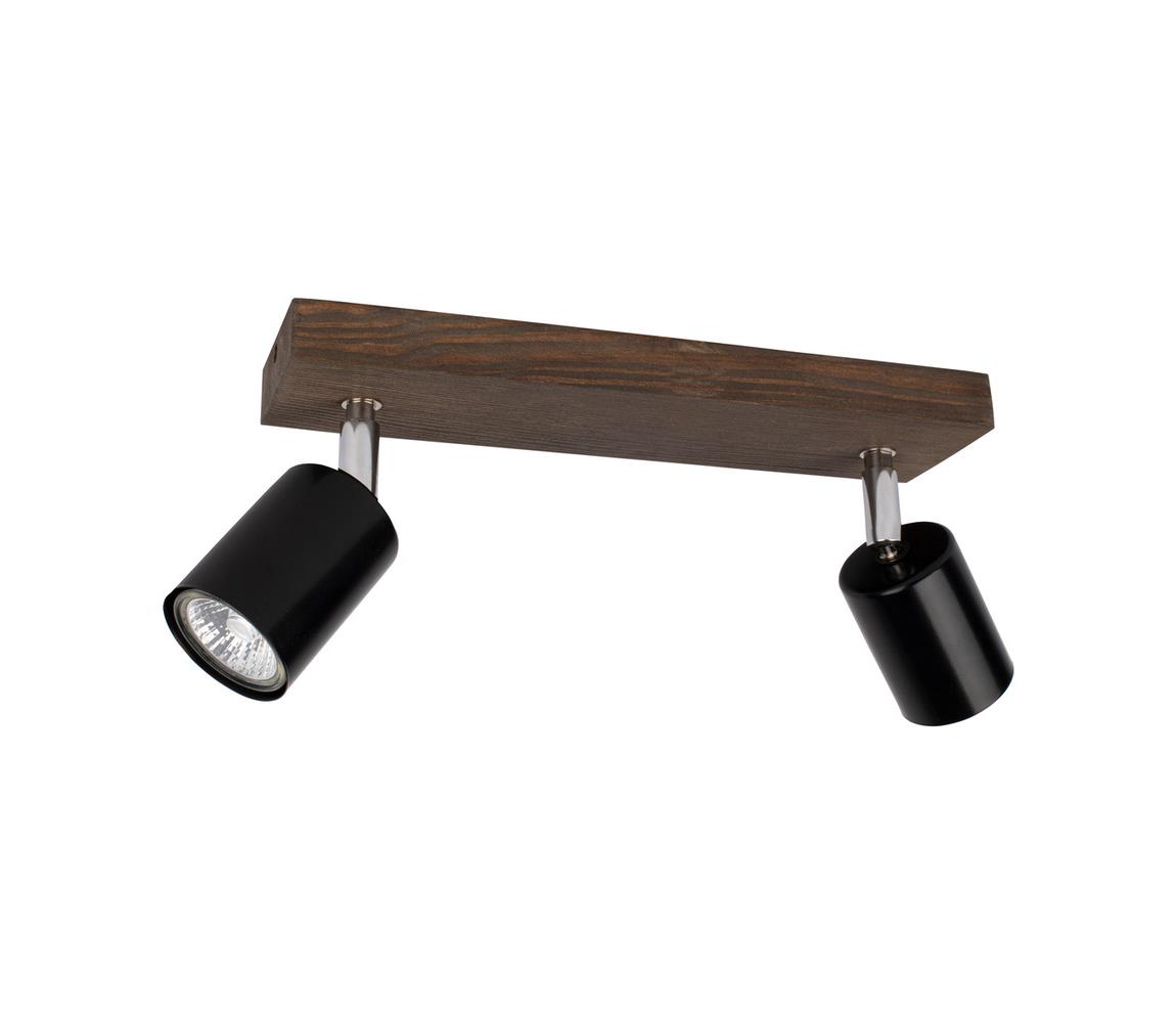 Spot-Light DO2910256 - Oświetlenie punktowe sufitowe MANARA 2xGU10/5W/230V orzech