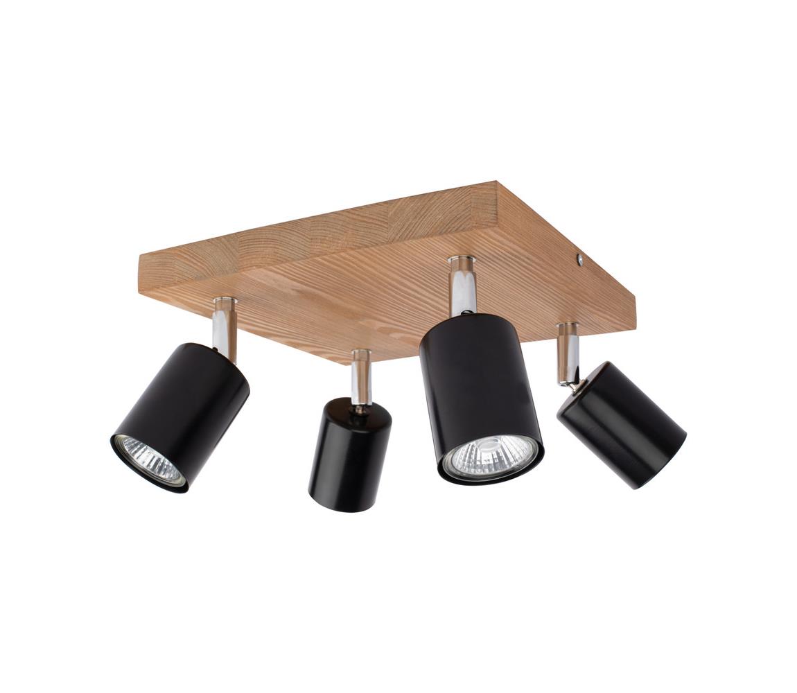 Spot-Light DO2910451 - Oświetlenie punktowe sufitowe MANARA 4xGU10/5W/230V sosna