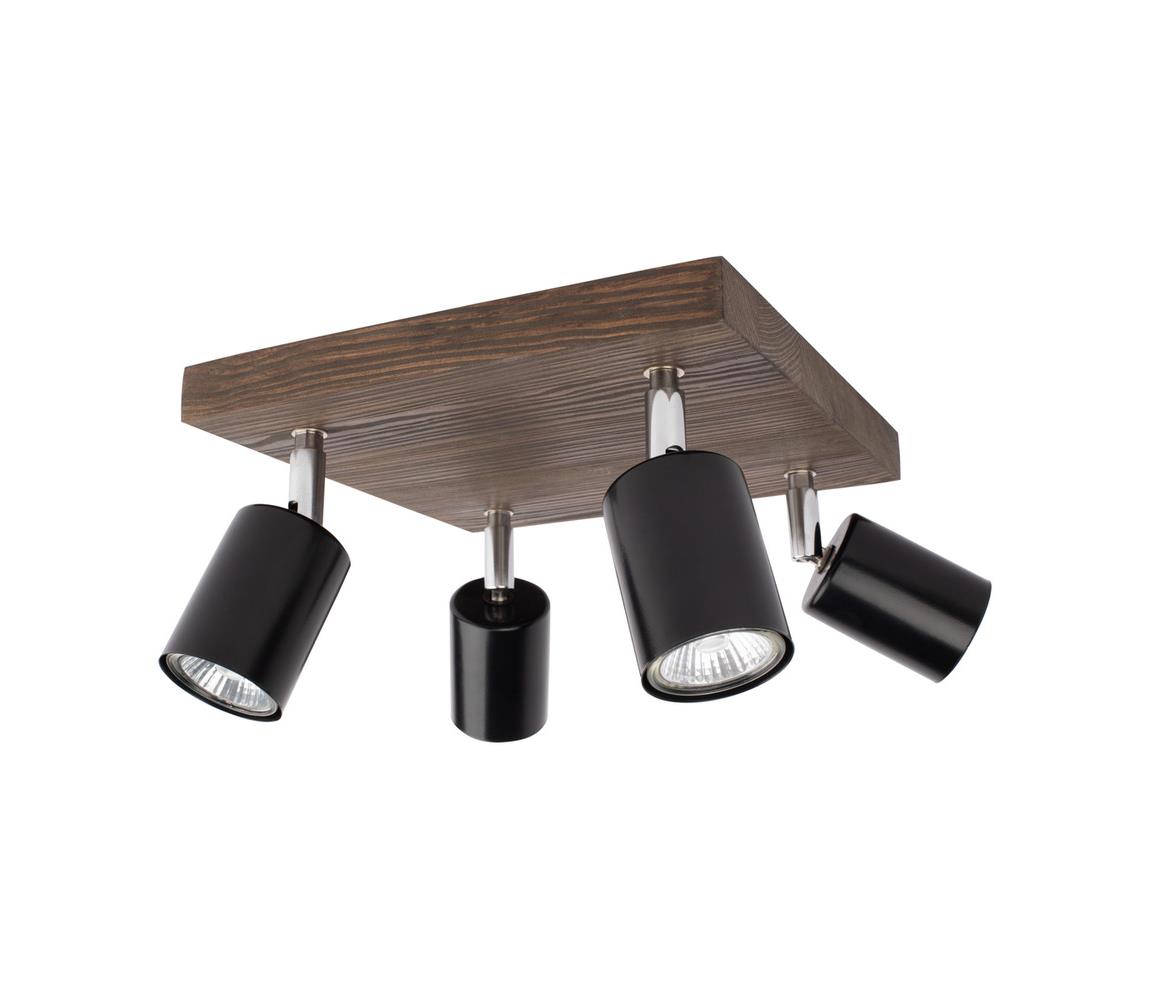Spot-Light DO2910456 - Oświetlenie punktowe sufitowe MANARA 4xGU10/5W/230V orzech