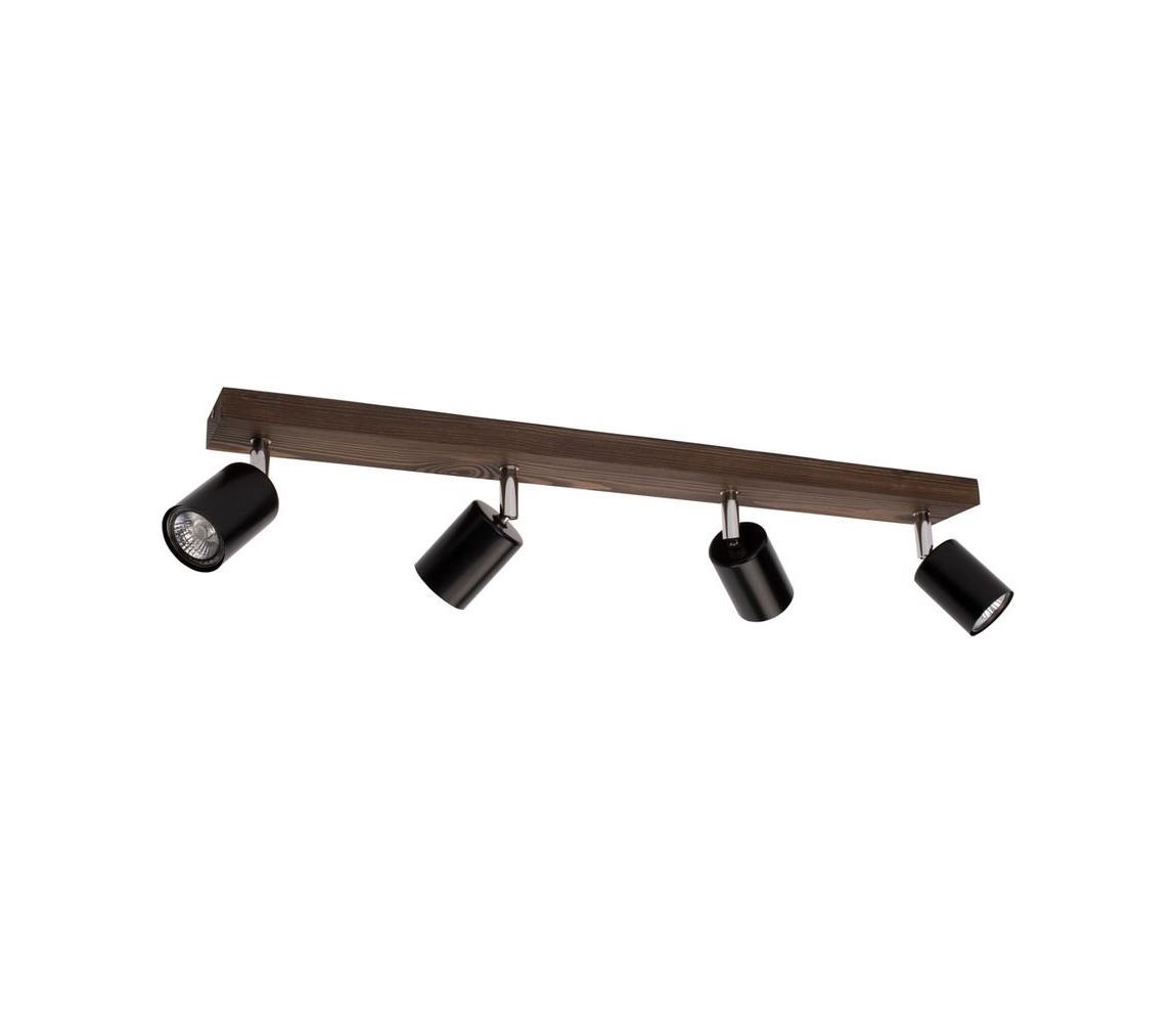 Spot-Light DO2911456 - Oświetlenie punktowe sufitowe MANARA 4xGU10/5W/230V orzech