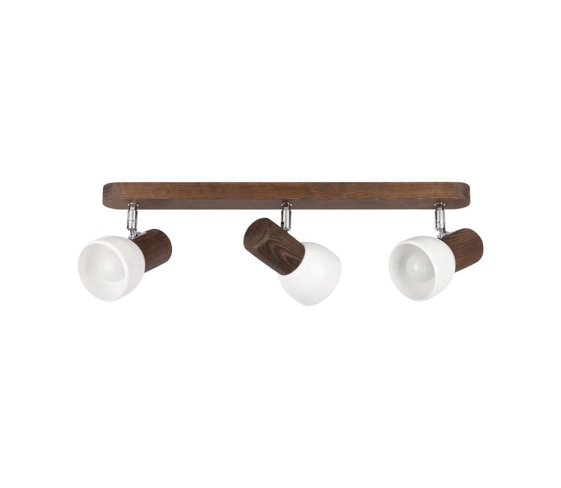 Spot-Light DO2225356 - Oświetlenie punktowe sufitowe NEL 3xE27/15W/230V orzech