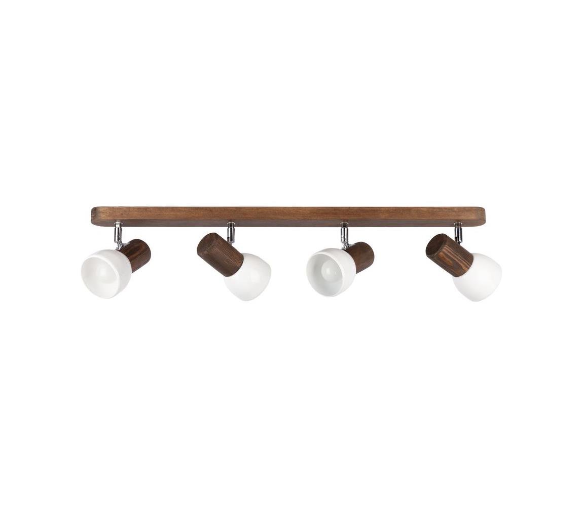 Spot-Light DO2225456 - Oświetlenie punktowe sufitowe NEL 4xE27/15W/230V orzech