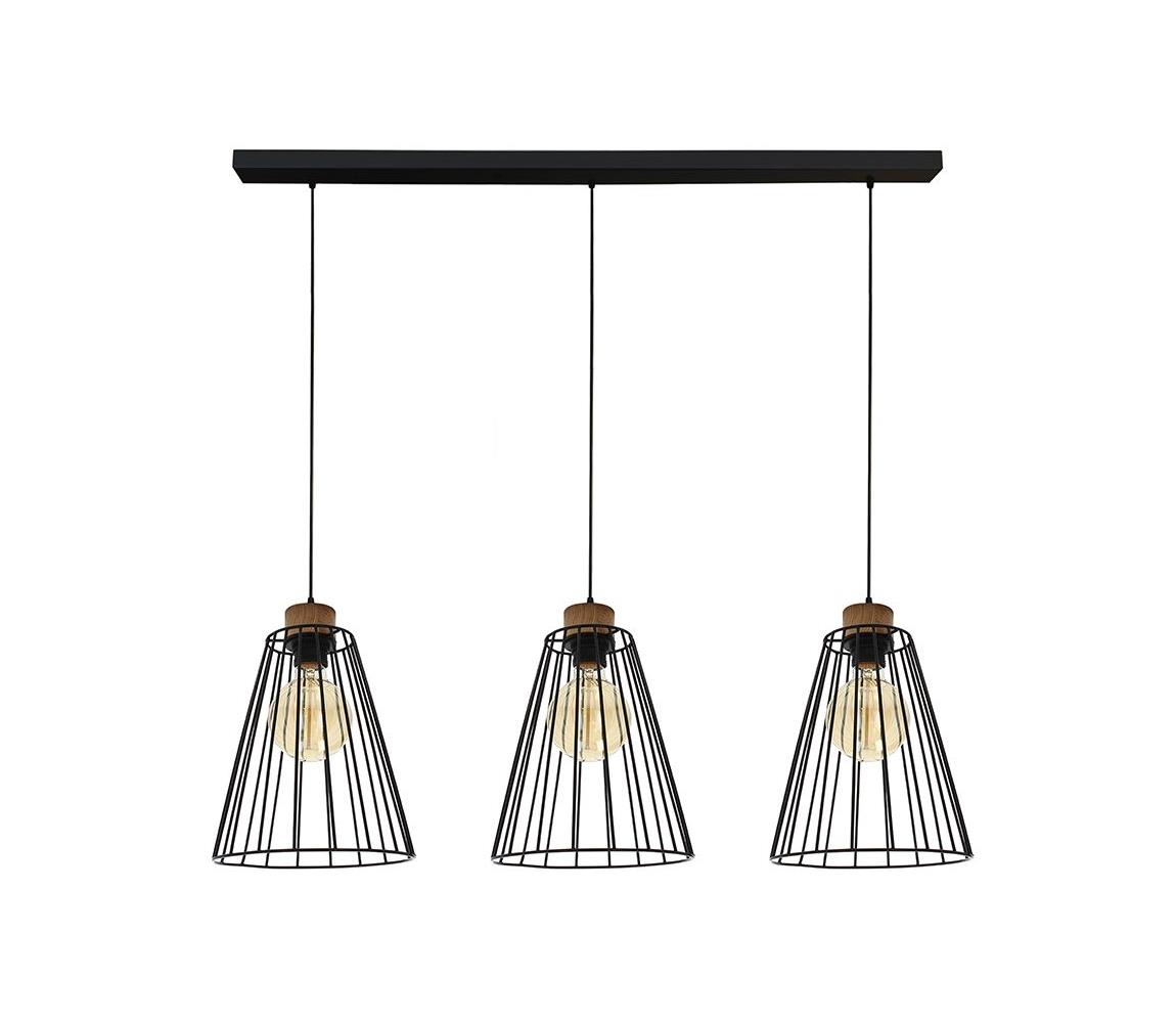 Spot-Light DO19319304 - Żyrandol na lince ORAZIO 3xE27/60W/230V dąb