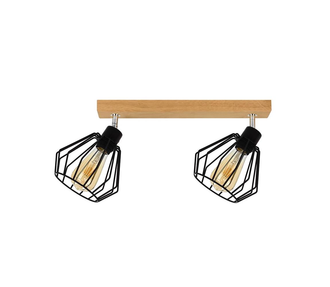Spot-Light DO63804274 - Oświetlenie punktowe sufitowe VENTI 2xE27/15W/230V sosna