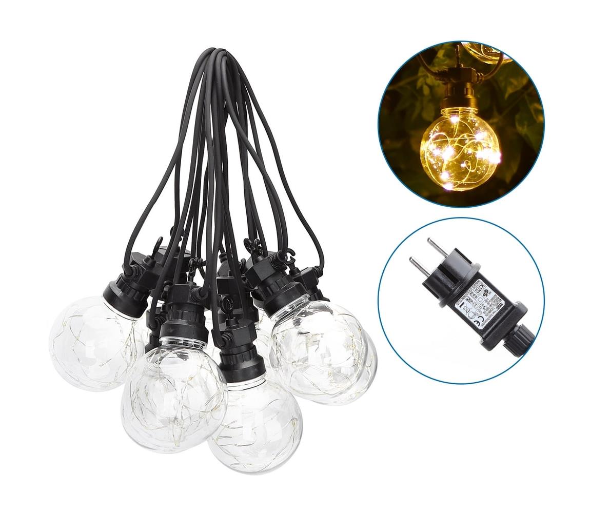 Aigostar - LED zewnętrzny łańcuch ozdobny 10xLED/8m IP44 ciepła biel