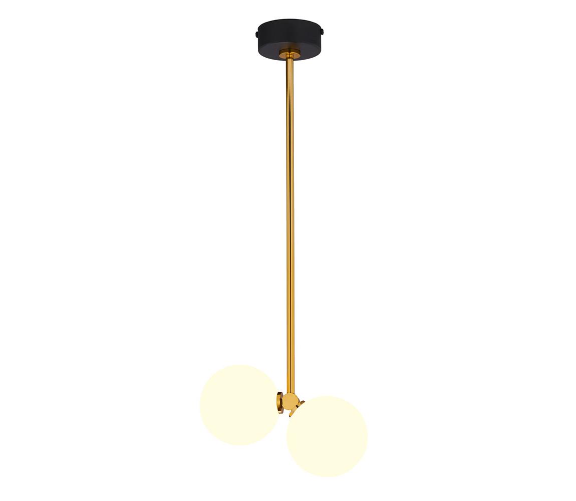 Jupiter 1919 - Żyrandol on a pole LUNA 2xG9/40W/230V mosiądz/czarny