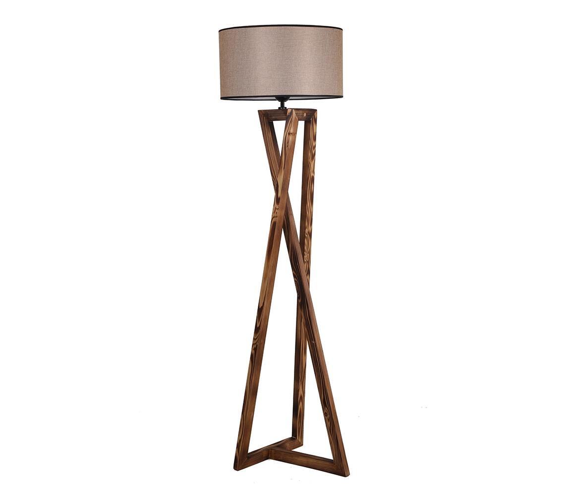 Lampa podłogowa MACKA 1xE27/60W/230V beżowy/brązowy