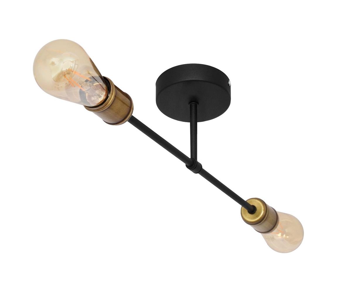 Żyrandol natynkowy CAMBRIDGE 2xE27/60W/230V czarny/złoty
