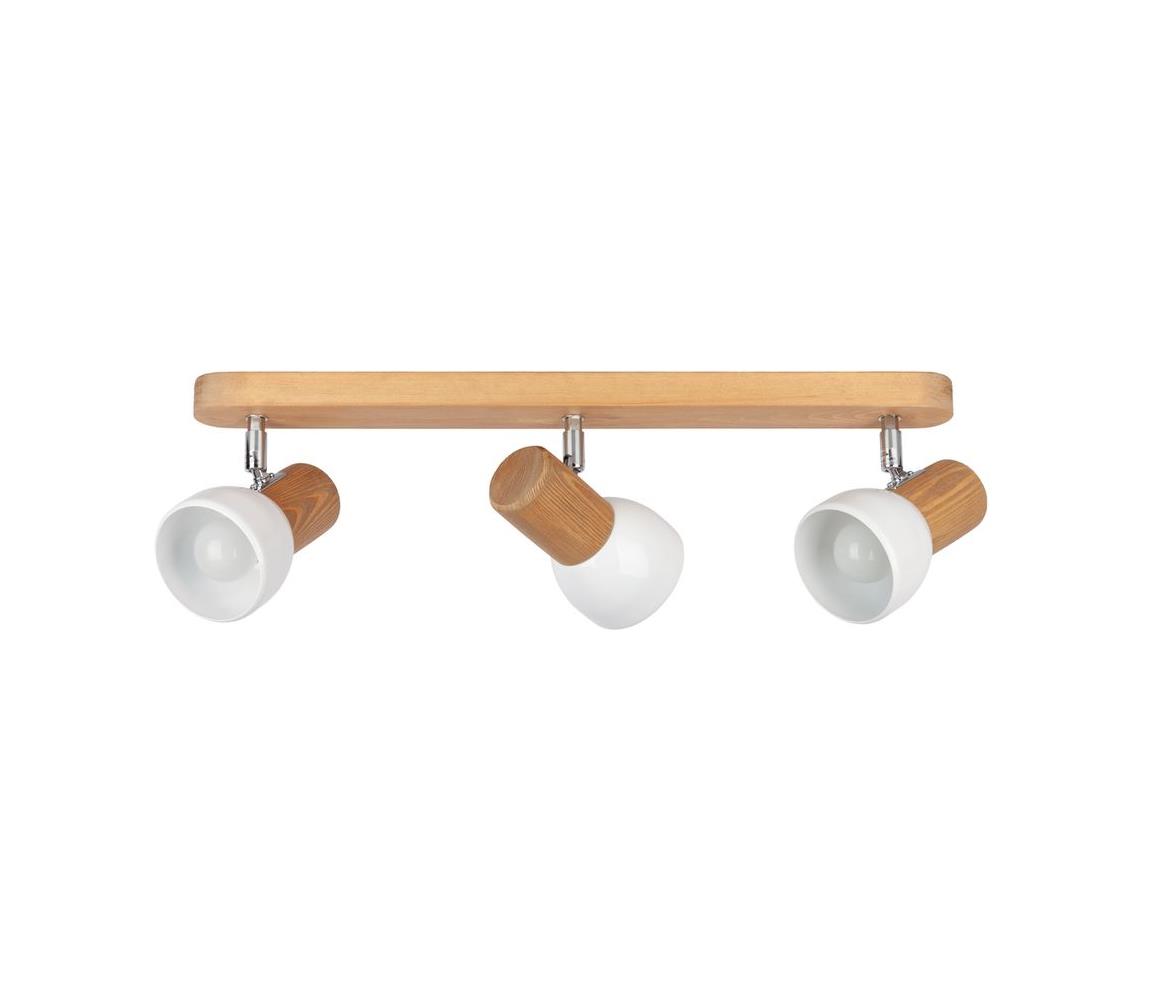Spot-Light DO2225351 - Oświetlenie punktowe sufitowe NEL 3xE27/15W/230V sosna