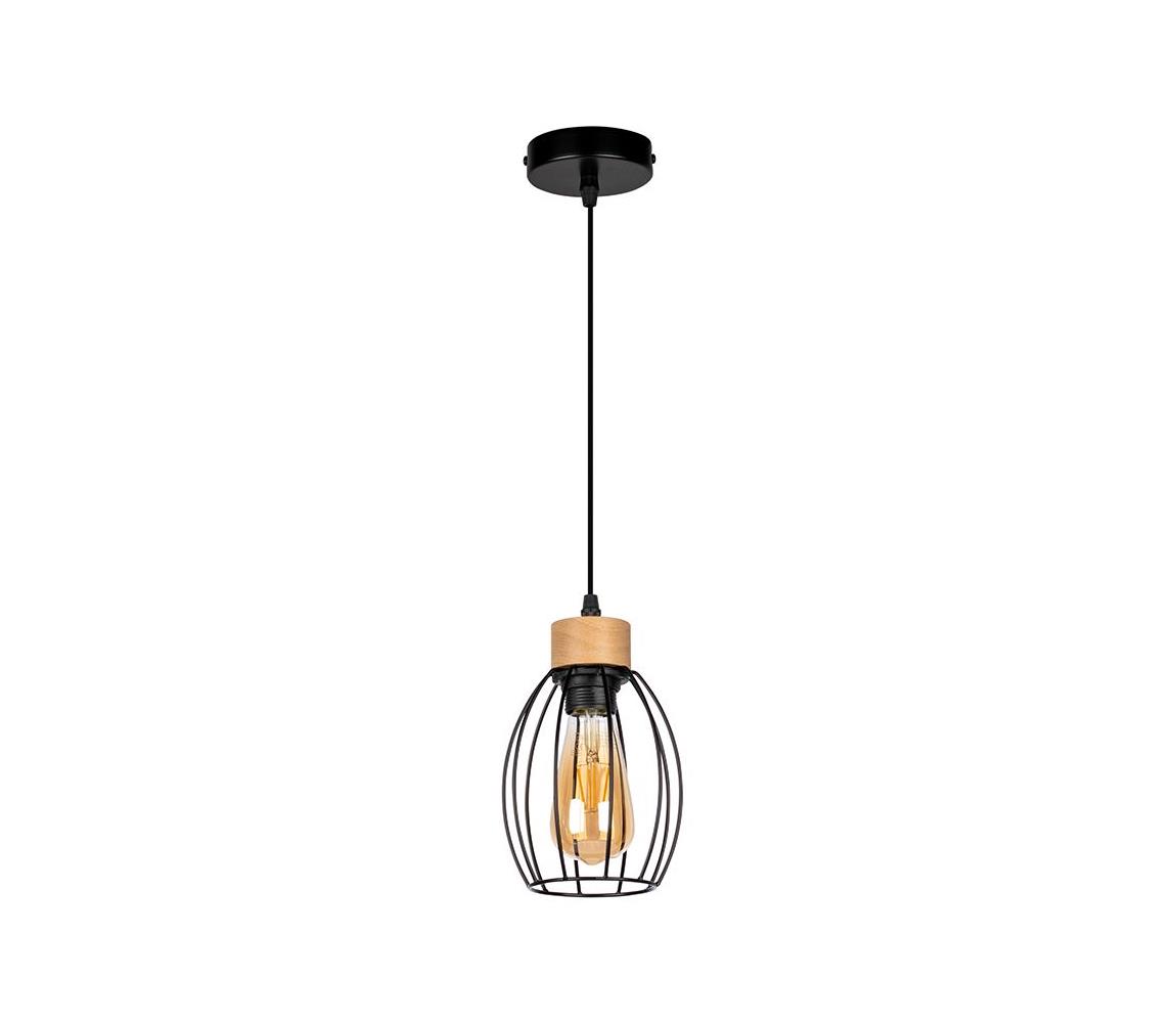 Spot-Light DO14859104 - Żyrandol na lince GUNNAR 1xE27/60W/230V dąb