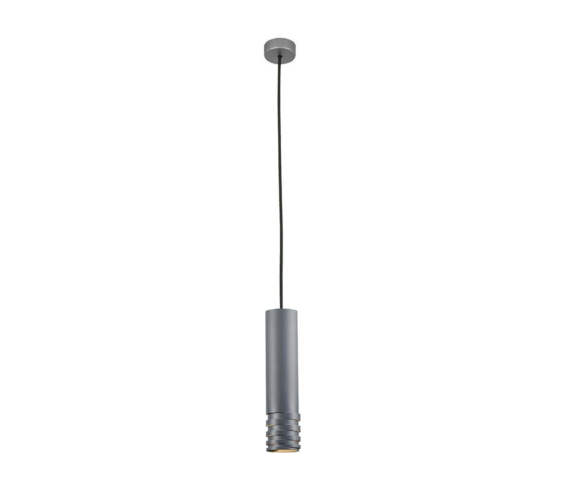 Klausen 111053 - Żyrandol na lince DRILL 1xGU10/4W/230V szary