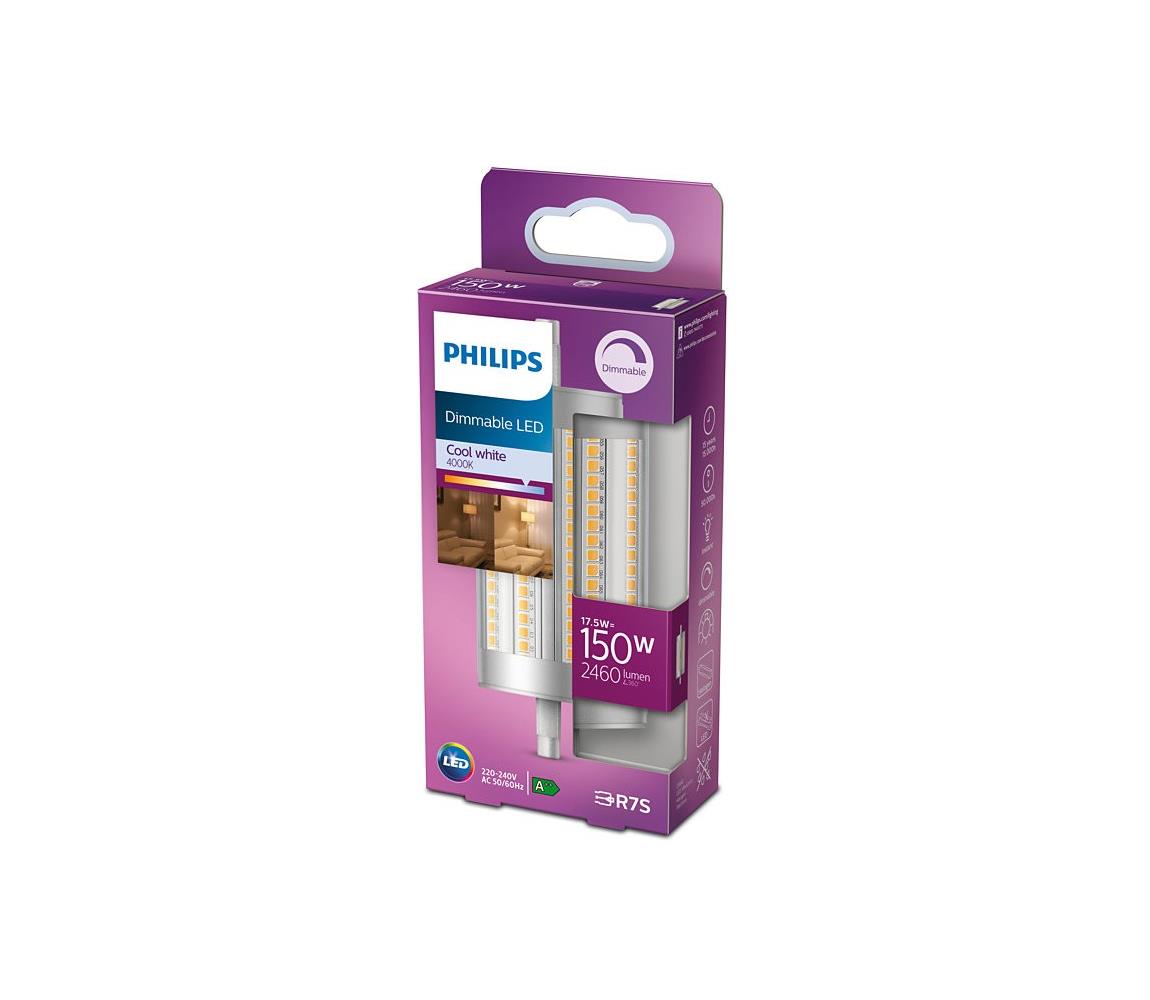 LED Żarówka ściemnialna Philips R7s/17,5W/230V 4000K 118 mm