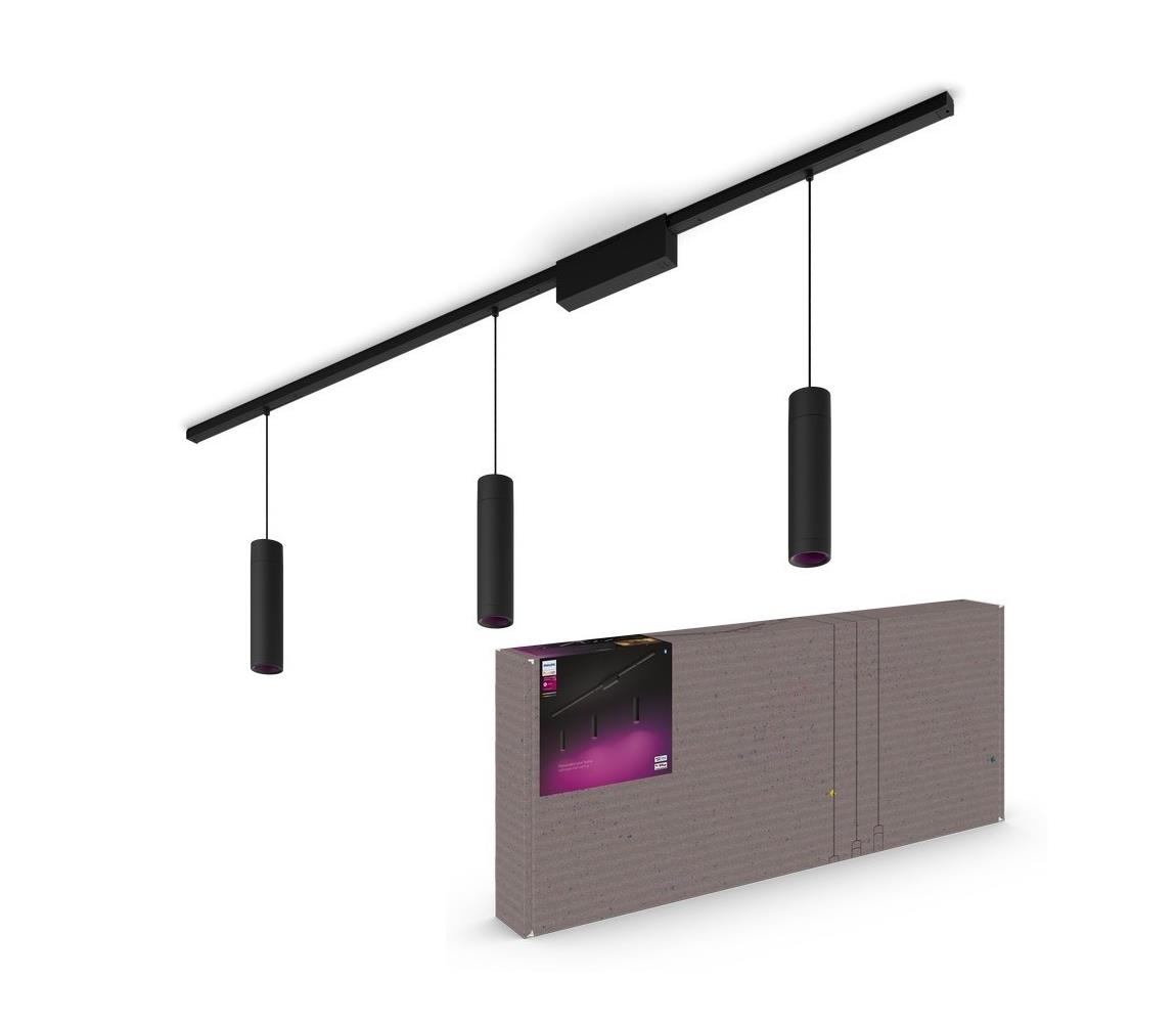 Philips Hue Perifo szyna, 3 wisząca LED, czarna