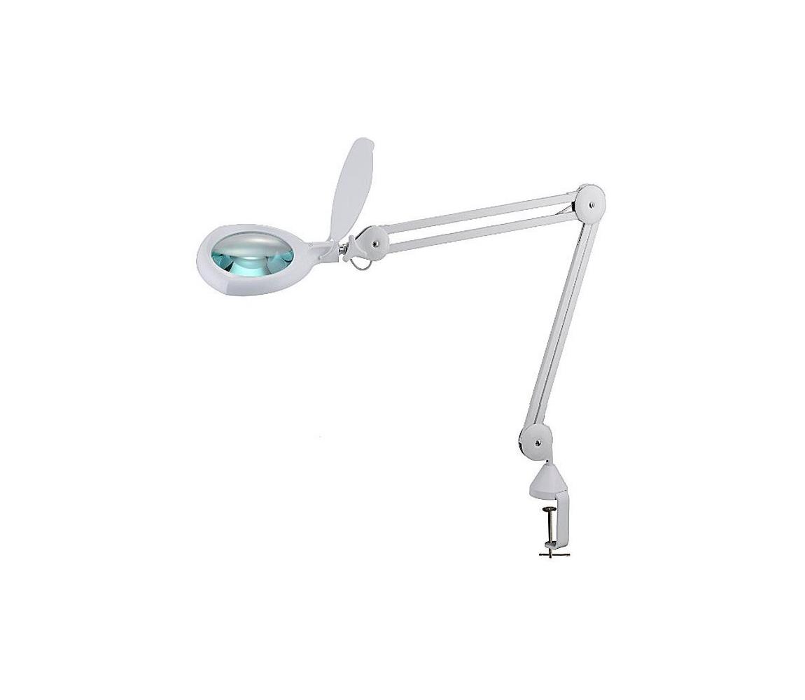 LED Ściemnialna lampka stołowa z lupą i klipsem LED/8W/12/230V