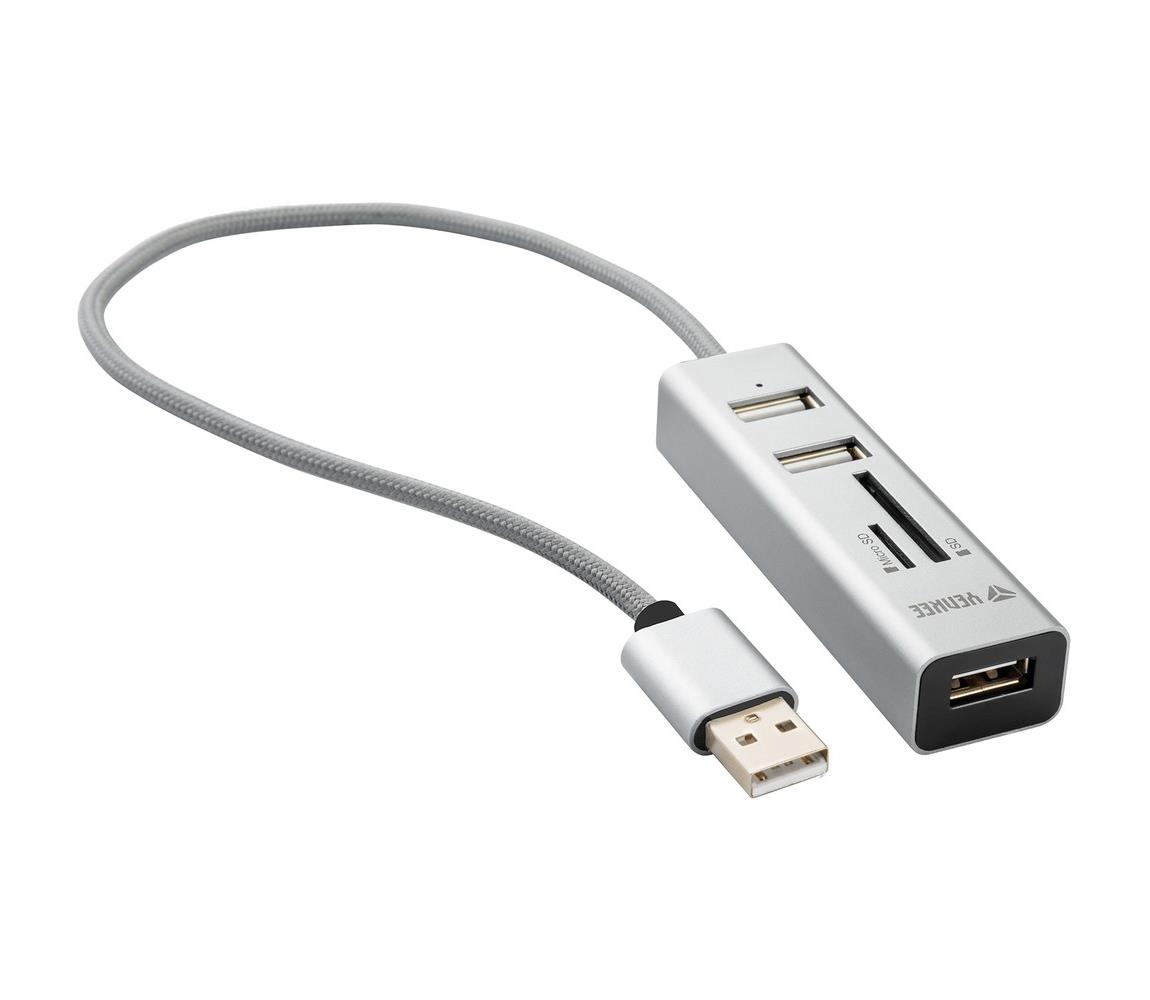 Yenkee YHC 101SR USB 2.0 Hub and Card Reader YENKEE 45012401