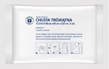 Apteczka ABC Chusta trójkątna 96cm x 96cm x 137cm, 1szt. - >>> DARMOWA od 99zł 