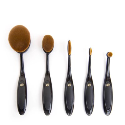 Rio Beauty Essential Microfibre Cosmetic Brush Collection zestaw 5 szczotek z włosiem z mikrofibry do makijażu