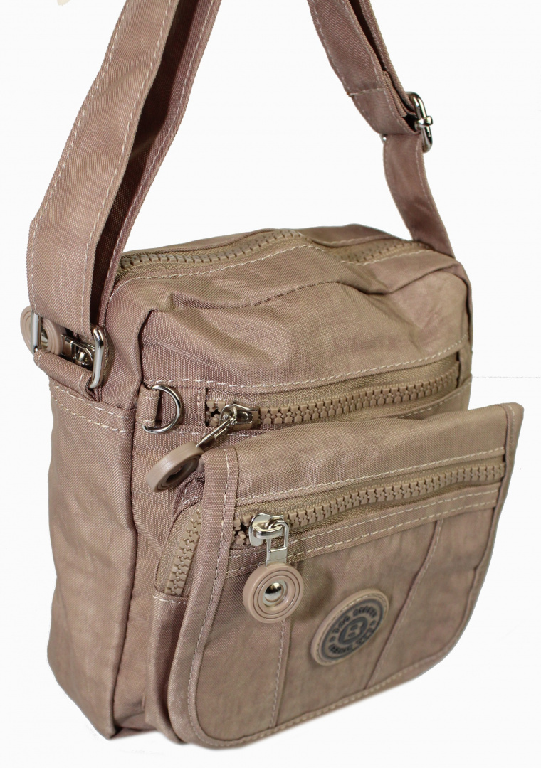 Stylowa Pozioma Torba Mała Na Ramię Bag Street NR 2225 KAWA Z MLEKIEM