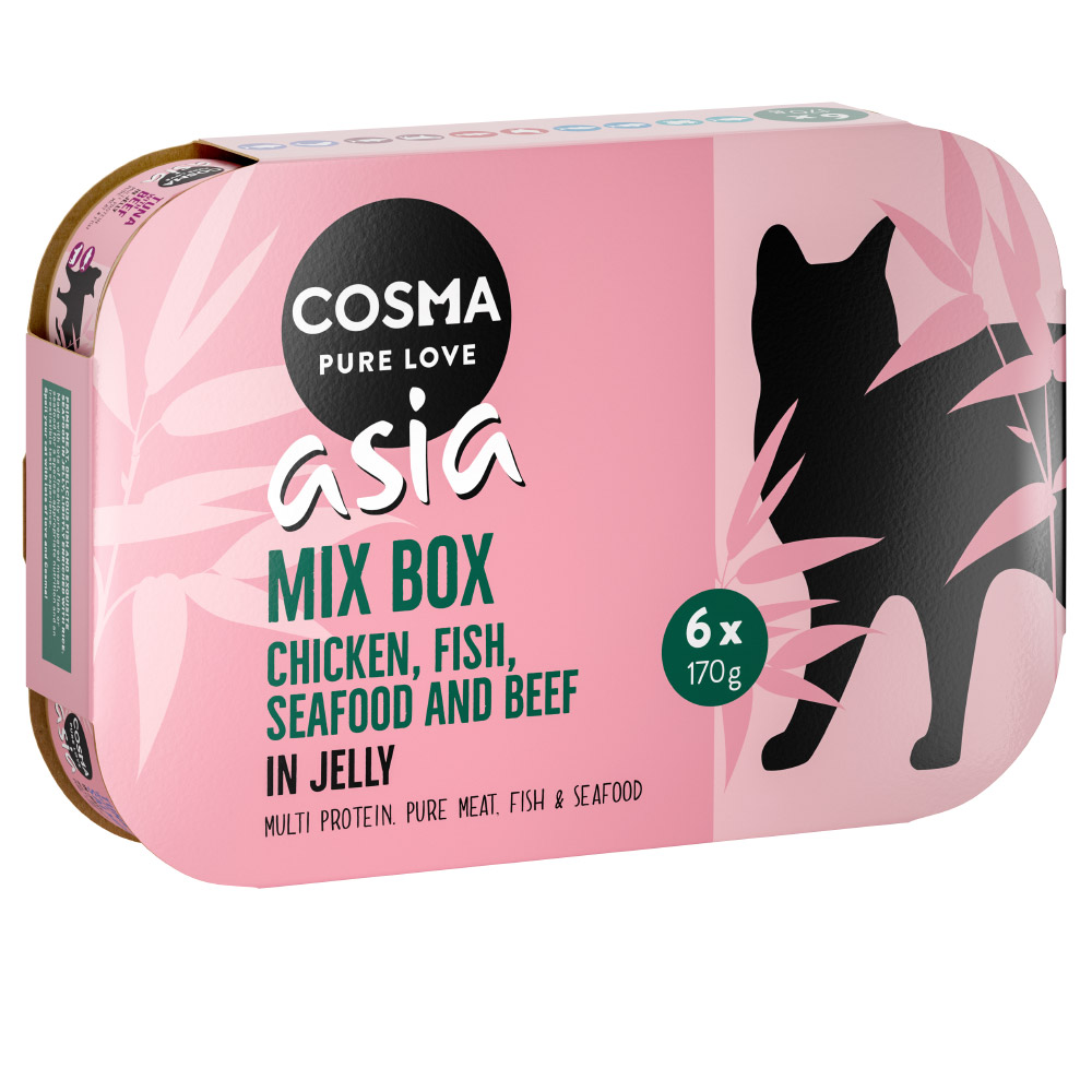 Cosma Asia w galarecie, 6 x 170 g - Pakiet mieszany II (5 smaków) |  na start