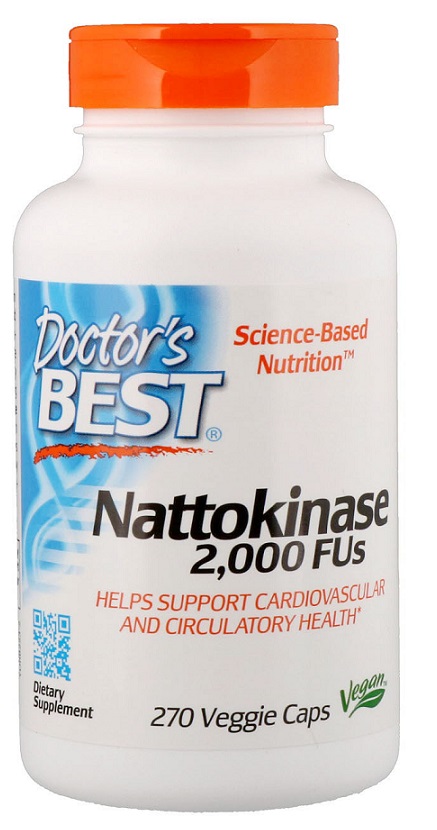 Doctor's Best - Nattokinase, Nattokinaza, 2000 FUs, 270 vkaps