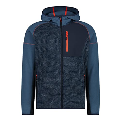 CMP - Męska kurtka Fix Hood, Man, Bluestone-Nero, 50
