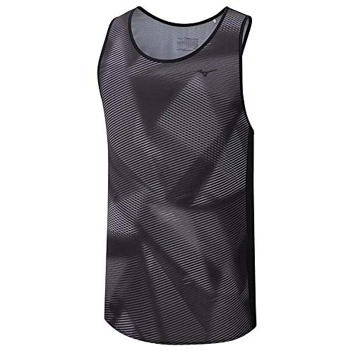 Mizuno Damski tank top z nadrukiem czarny czarny M
