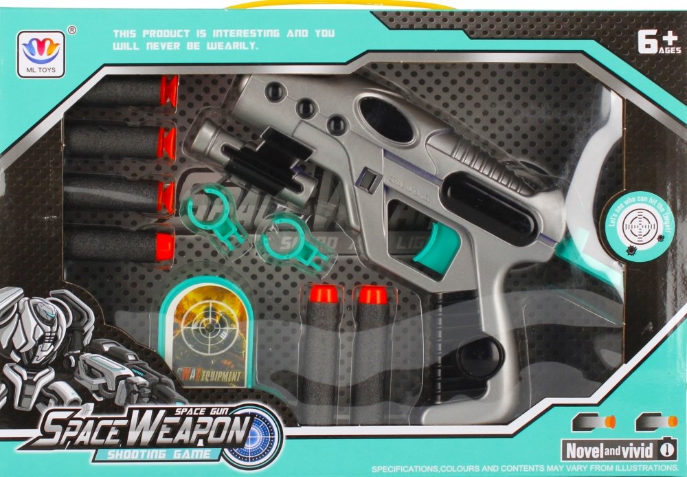 Pistolet na strzałki z akcesoriami  MEGA CREATIVE 502230