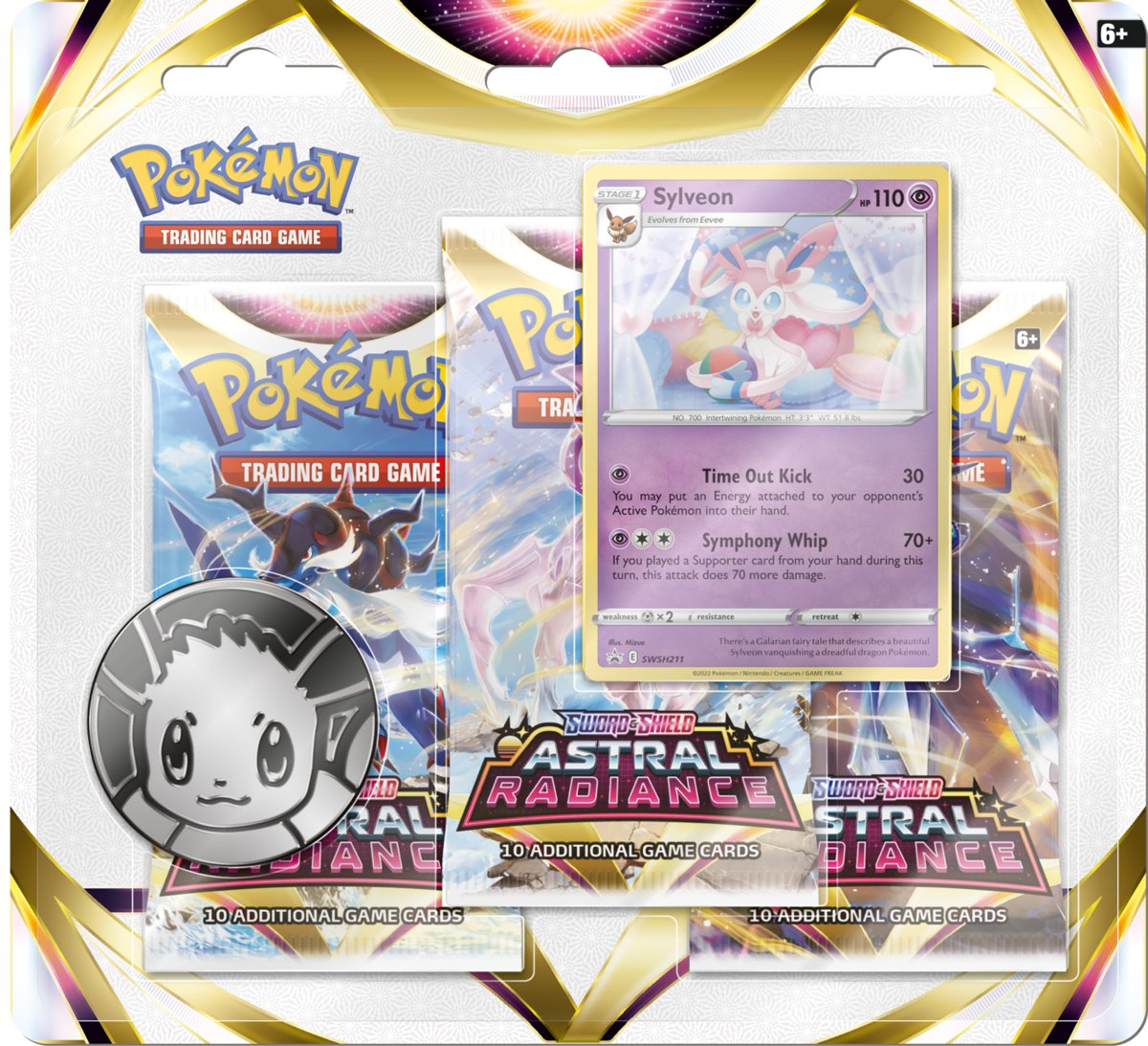 Pokemon TCG: Astral Radiance 3-Pack Blister (Sylveon)