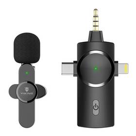Mikrofon Viking M360, USB-C / Lightning / 3,5 mm jack (VM3603IN1)