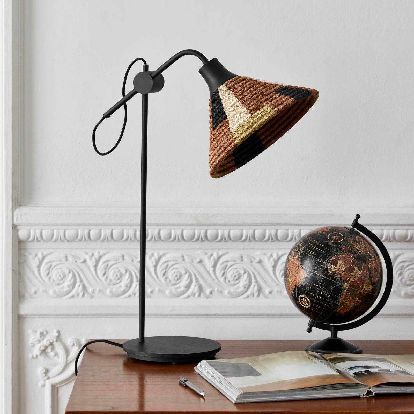 Forestier Parrot lampa stołowa, brązowa