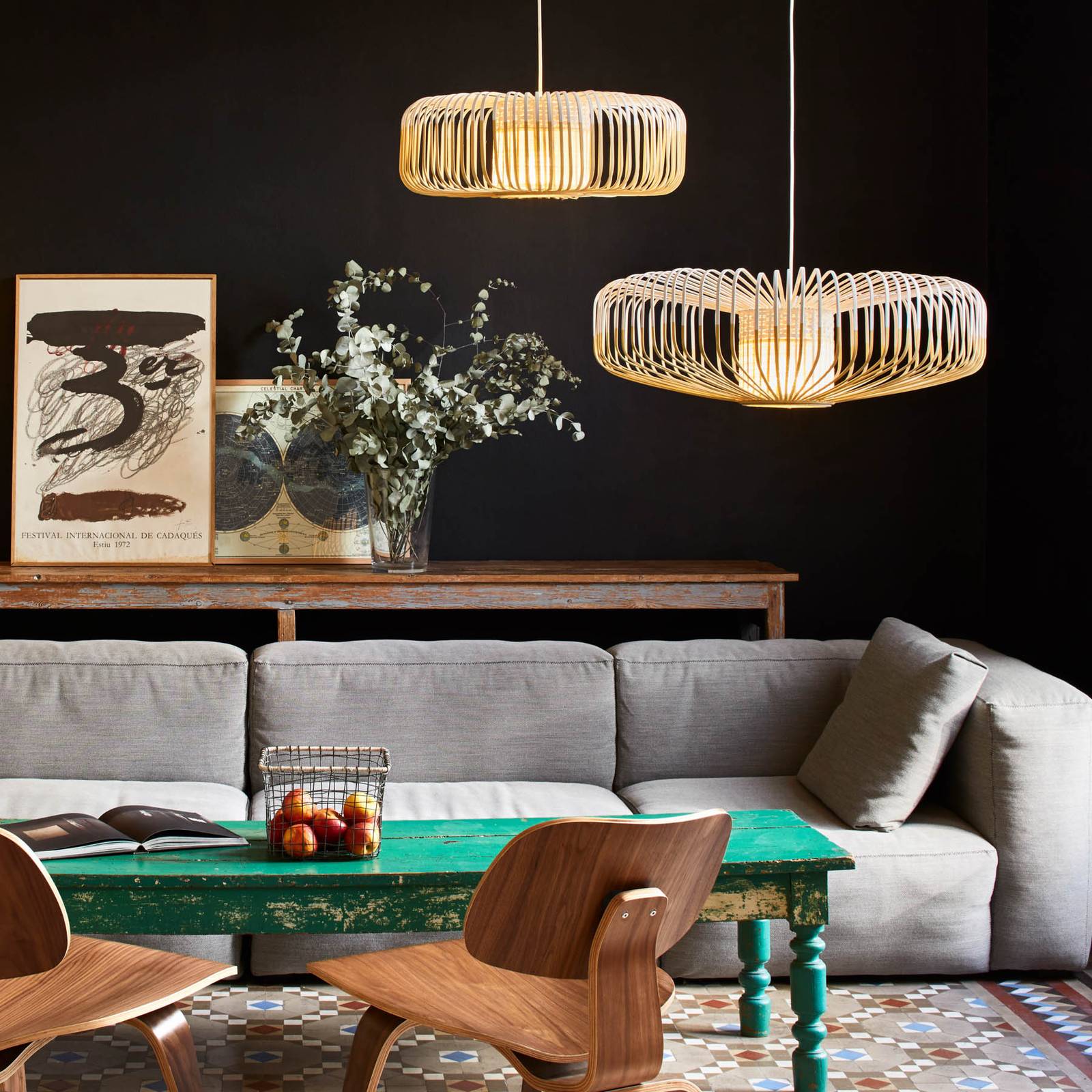 Forestier Bamboo up XXL wisząca biała/naturalna