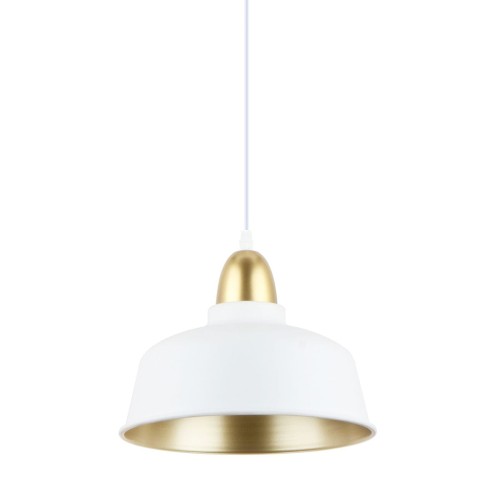 Mensa lampa wisząca 1-punktowa biała/złota A8063-WH