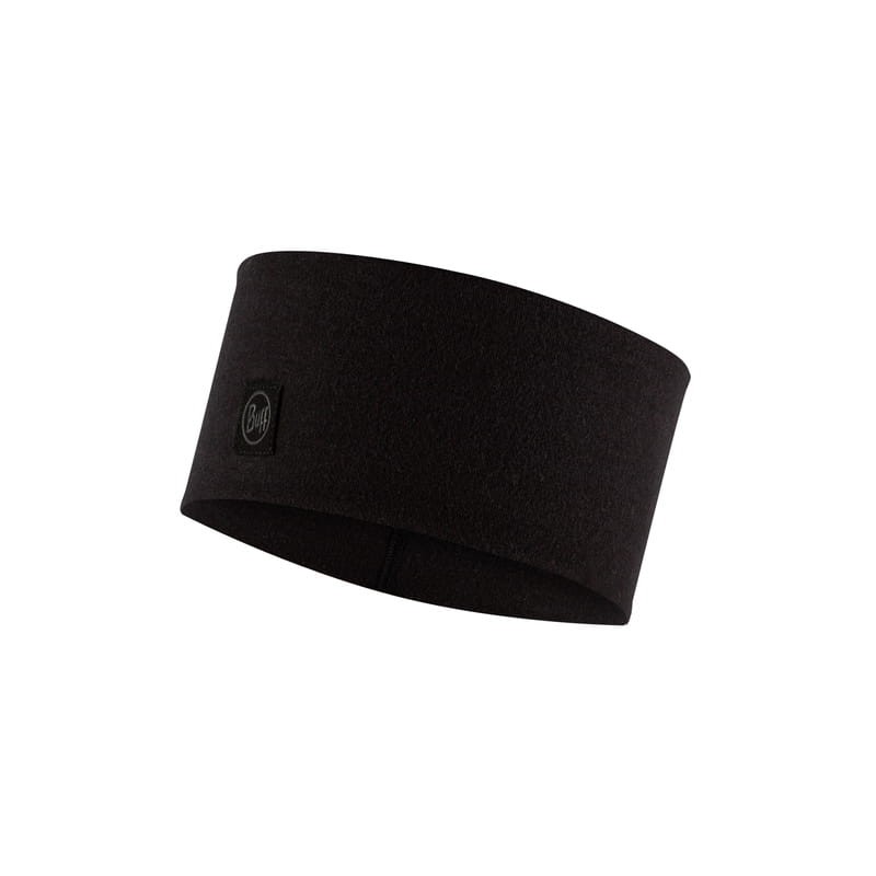 Opaska z wełny merino Buff Merino Wide Headband Solid Black