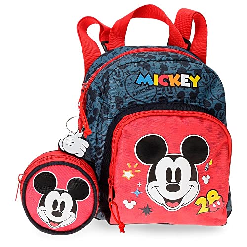 Disney Mickey Get Moving Plecak Opieka dzienna Wielobarwny 19x23x8 cms 3,5L Poliester, Wielobarwny, Plecak przedszkola