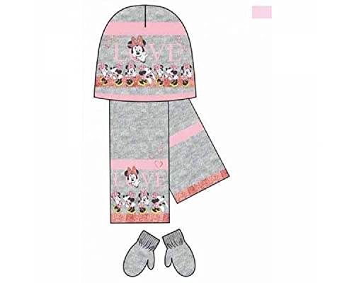 Disney Unisex młodzieżowy szal gorro, czapka z brokatem amanoplagglitter-2 col, różowy lub szary, losowo (wielokolorowy), rozmiar uniwersalny