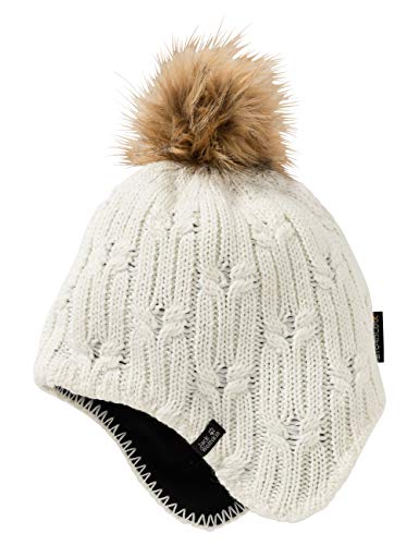 Jack Wolfskin Damska czapka Stormlock Braid, Biały piasek, S