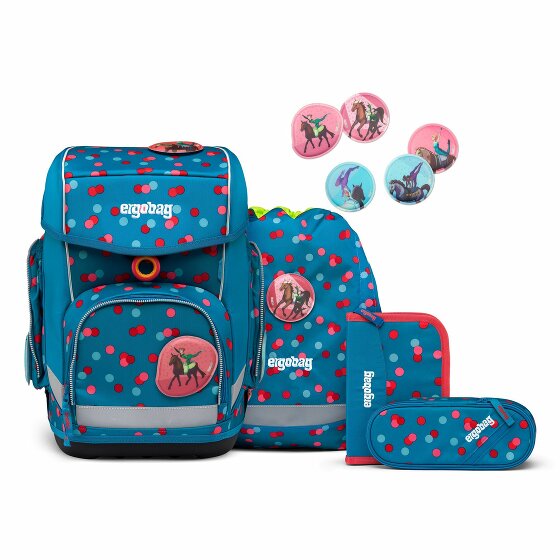Ergobag Zestaw tornistra Cubo 5szt. wraz z zestawem Klettie voltibär