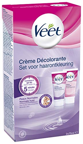 Veet - Odbarwiający krem do twarzy i ciała - 2 butelki po 75 ml