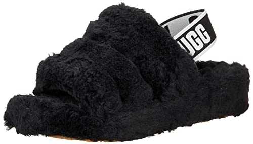 UGG Fluff Yeah Fuzz Sugar, kapcie damskie, czarny, 41 EU