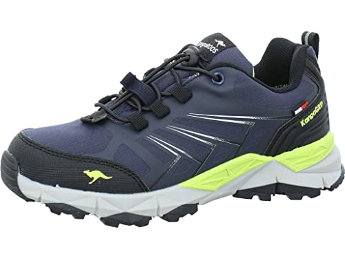 KangaROOS Dziecięce tenisówki K-ad Ground Rtx, uniseks, Dk Navy Lime, 32 EU