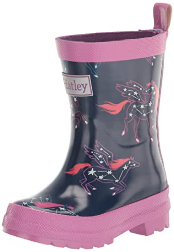 Hatley Dziewczęce kalosze z nadrukiem Wellington Rain Boot, pegaz constellations, 24 EU