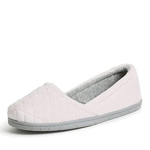 Dearfoams Damskie pantofle z mikrofibry welurowe espadryle, M US, - Świeży różowy - Large