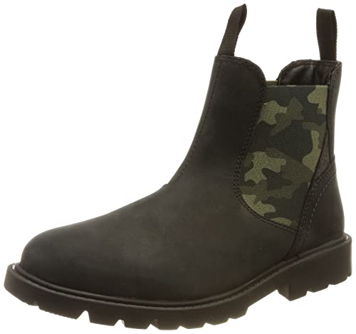 Geox Chłopięce J Shaylax Boy A botki, Black Mimetic, 36 EU